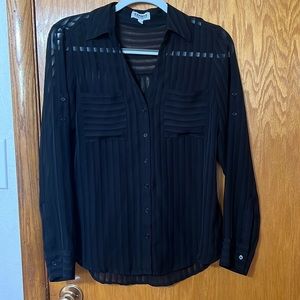 Black Sheer Express Portofino Shirt
